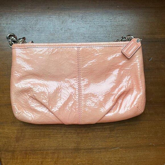 Pink  Coach Wristlet with Chain - Picture 3 of 8